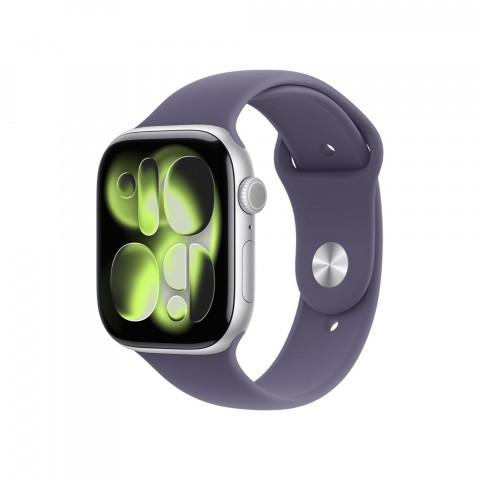 Apple Watch Series 11 GPS 46mm Silver Alu. Case w. Purple Fog S. Band - M/L (MEVA4) б/в